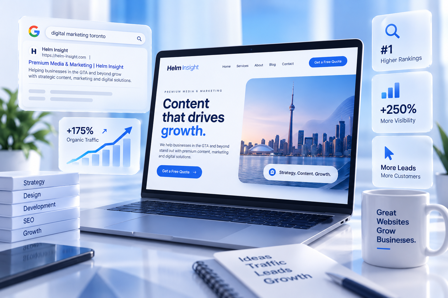Website and SEO services by Helm Insight